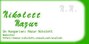 nikolett mazur business card